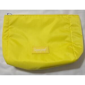 Supergoop X Sephora Cosmetics Makeup Bag  Yellow Travel Organizer Case Gift EUC